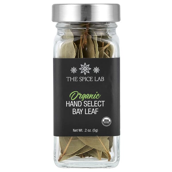 The Spice Lab, 유기농 수작업 월계수 잎, 5g(0.2oz)