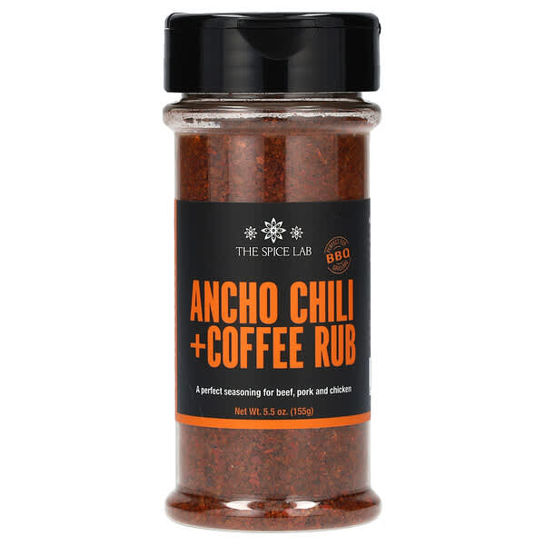 The Spice Lab, 안초 칠리 + 커피 럽, 155g(5.5oz)