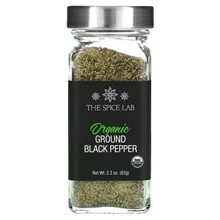 The Spice Lab‏, פלפל שחור טחון אורגני, 62 גרם (2.2 אונקיות)
