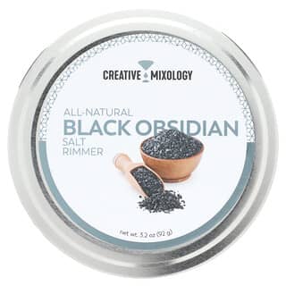 The Spice Lab, Creative Mixology, Rizador de sal de obsidiana negra completamente natural, 92 g (3,2 oz)
