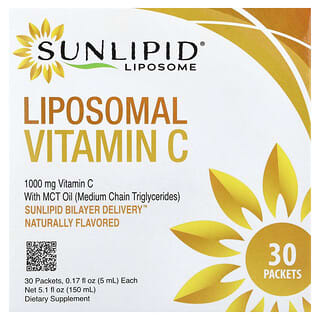 Sunlipid, Liposome, Liposomal Vitamin C with MCT Oil, 30 Packets, 0.17 fl oz (5 ml) Each