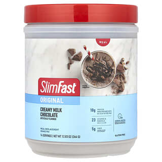 SlimFast, 오리지널, 식사 대용 셰이크 믹스, 크리미 밀크 초콜릿, 364g(12.83oz)