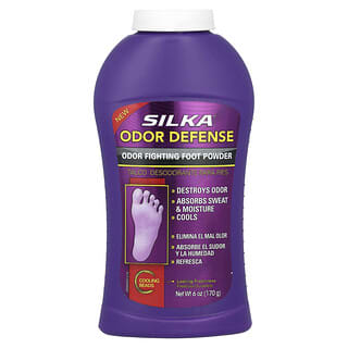 Silka, Odor Defense, Odor Combating Foot Powder, geruchsbekämpfendes Fußpulver, 170 g (6 oz.)