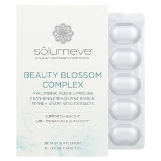 Solumeve, Complexe Beauty Blossom, Hydratation de la peau et production de collagène, 30 capsules végétariennes