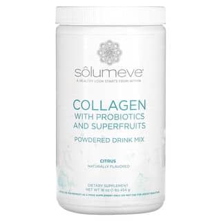 Solumeve, Collagen with Probiotics and Superfruits, Kollagen mit Probiotika und Superfrüchten, Pulver-Trinkmischung, Zitrus, 454 g (16 oz.)