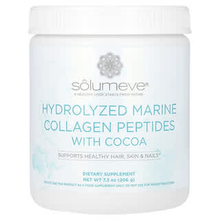 Solumeve, 含可可的水解海洋膠原蛋白肽，7.3 盎司（206 克）