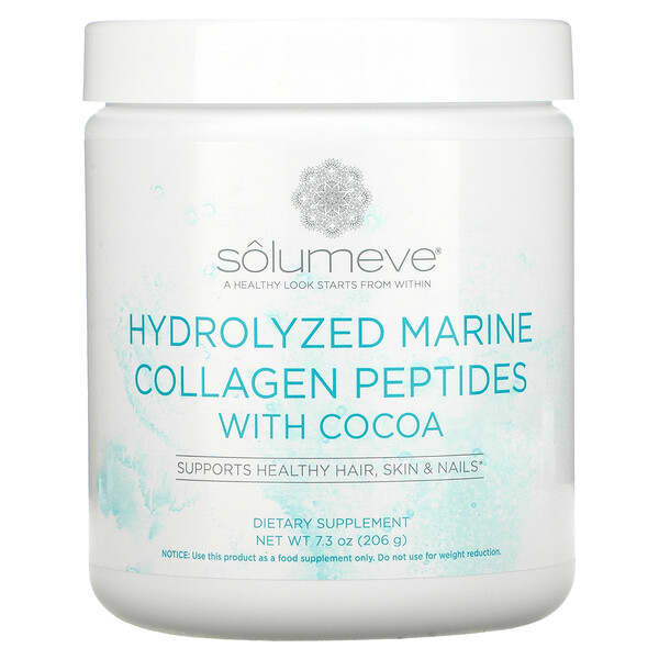 Solumeve, ココア入り加水分解海洋コラーゲンペプチド、206g（7.3オンス）