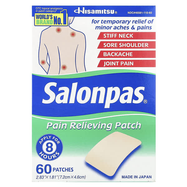 Salonpas, Pain Relieving Patch, 60 Patches