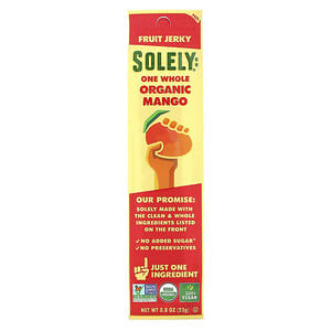 Solely, Cecina de frutas, Mango orgánico, 23 g (0,8 oz)