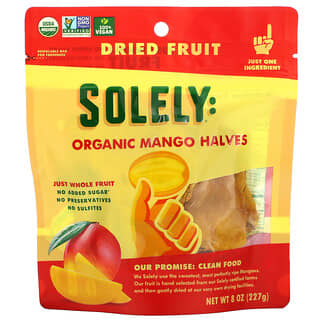 Solely, Mitades de mango orgánico, 227 g (8 oz)