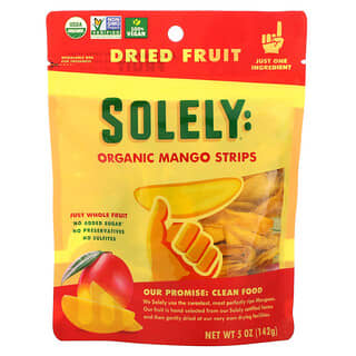 Solely, Полоски органического манго, 142 г (5 унций)