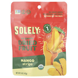 Solely, Organic Dried Fruit, Mango Strips, 5 oz (142 g)