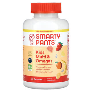 SmartyPants, Kids Formula，複合和歐米伽-3，草莓香蕉/柑橘/檸檬，120 粒軟糖
