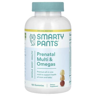 SmartyPants, Prenatal Multi & Omegas, Lemon, Orange and Strawberry Banana, 120 Gummies