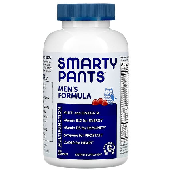 SmartyPants, Men's Formula, Lemon Creme, Blueberry, and Blackberry, 180 Gummies