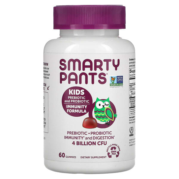 SmartyPants, Kids Prebiotic and Probiotic, Immunity Formula, Grape ...