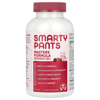 SmartyPants, Masters Formula pour femmes de 50 ans et plus, Myrtille, crème à l'orange et fraise et banane, 120 gommes
