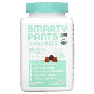 SmartyPants, Organics, пренатальный комплекс, 120 вегетарианских жевательных таблеток