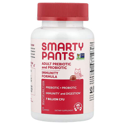 SmartyPants, Adult Prebiotic and Probiotic, Strawberry Creme, 60 Gummies