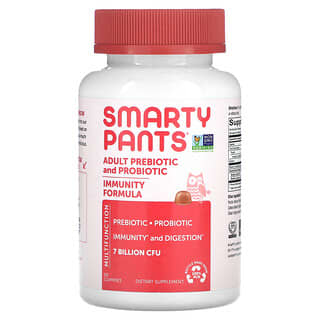 SmartyPants, Adult Prebiotic & Probiotic, Strawberry Creme, 7 Billion CFU, 60 Gummies
