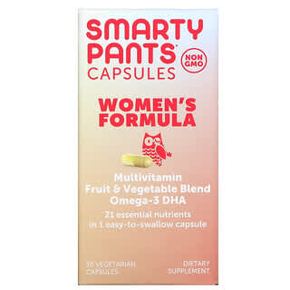 SmartyPants, 女性用マルチビタミン、ベジカプセル30粒
