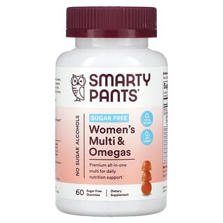 SmartyPants, Omegas y multivitamínicos para mujeres, Sin azúcar, Naranja, 60 gomitas