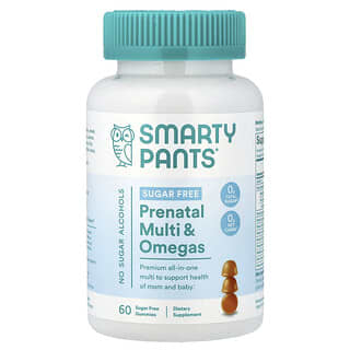 SmartyPants, Prenatal Multi & Omegas, Sugar Free, Lemon, 60 Gummies
