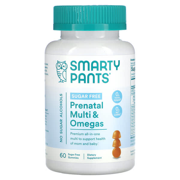 SmartyPants, Prenatal Multi & Omegas, Sugar Free, Lemon, 60 Gummies