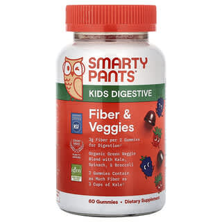 SmartyPants, Gomitas con fibra y vegetales para niños, Bayas mixtas, 60 gomitas