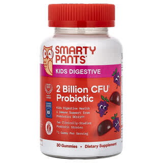 SmartyPants, Kids Digestive, Probiotic Gummies, Grape, 30 Gummies