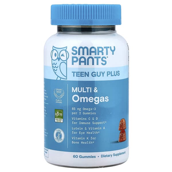 Teen Guy Plus Multi & Omegas, Pineapple Orange, 60 Gummies