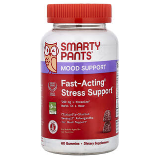 SmartyPants, Fast-Acting Stress Support, Mixed Berry, 60 Gummies