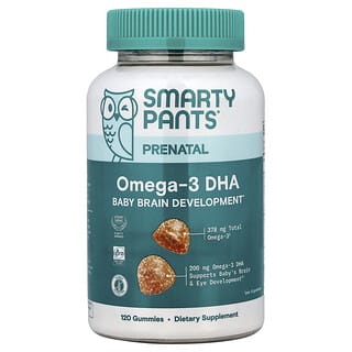 SmartyPants, Doğum Öncesi, Omega-3 DHA, Portakal ve Limon, 120 Yumuşak Şeker