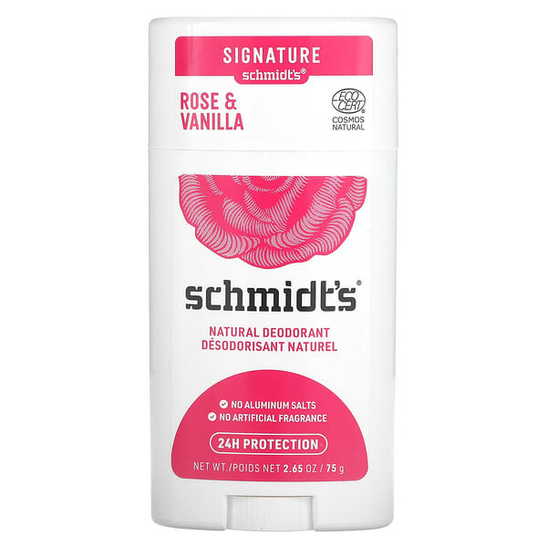 Schmidt's, Natural Deodorant, Rose &amp; Vanilla, 2.65 oz (75 g)
