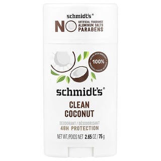 Schmidt's, 천연 데오드란트, 클린 코코넛, 75g(2.65oz)