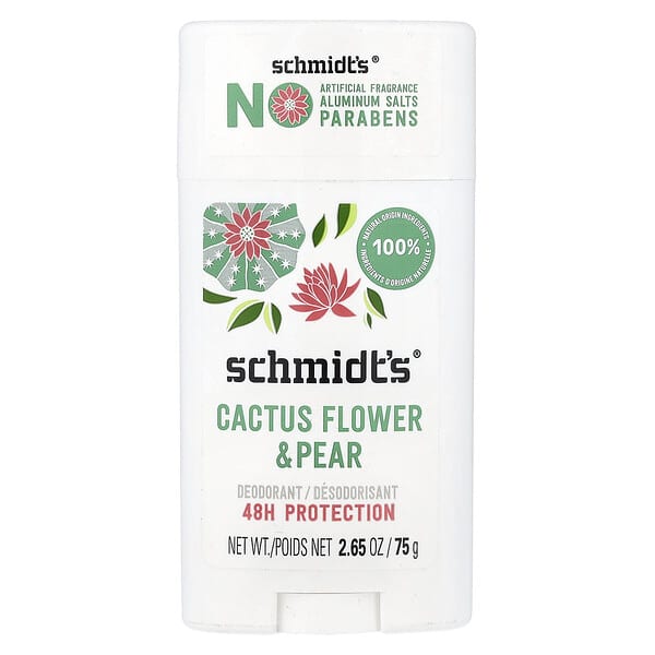 Schmidt's, 데오드란트, 선인장 꽃 & 배, 75g(2.65oz)