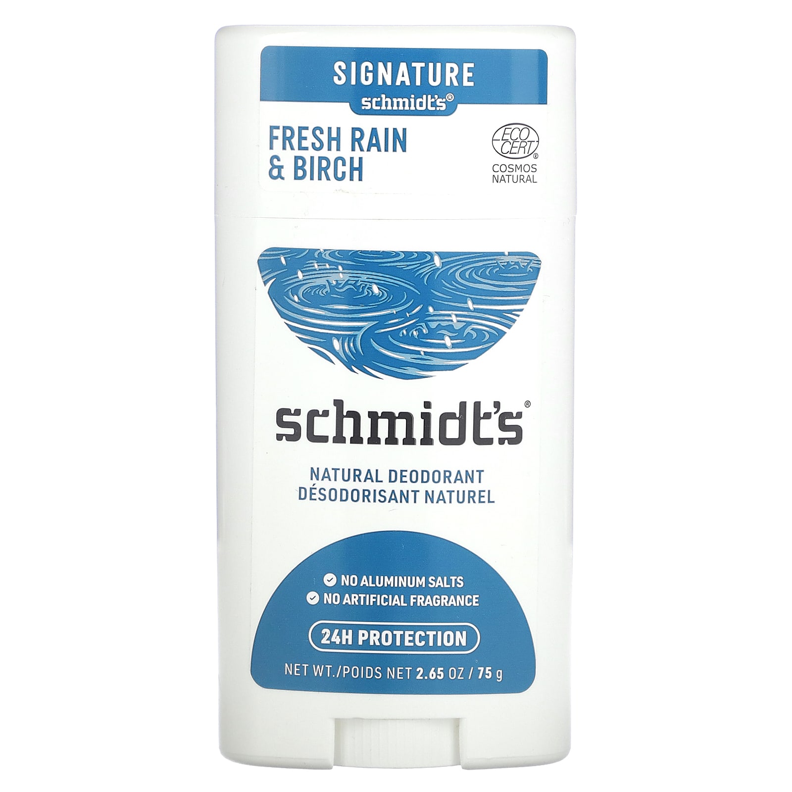 Schmidt's, Natural Deodorant, Fresh Rain & Birch, 2.65 oz (75 g)