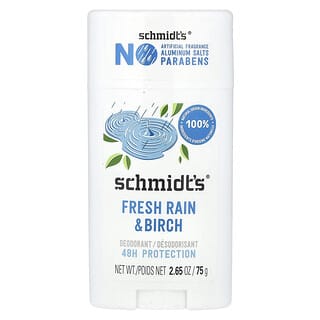 Schmidt's, Натуральный дезодорант, Fresh Rain & Birch, 75 г (2,65 унции)
