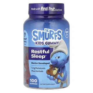 The Smurfs, Gomas para Crianças, Sono Reparador, A Partir de 3 Anos, Smurf Berry, 100 Gomas