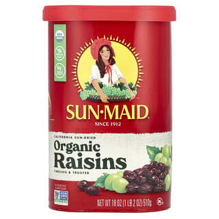 Sun-Maid, California Sun-Dried Organic Raisins, 18 oz (510 g)