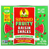 Sun-Maid, Fruity Raisin Snacks, кислый арбуз, 7 пакетиков по 20 г (0,7 унции)