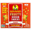 Fruity Raisin Snacks, Peach, 7 Pouches, 0.7 oz (20 g) Each