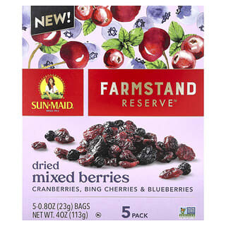 Sun-Maid, Farmstand Reserve™, Fructe de pădure uscate, pachet de 5, 23 g fiecare