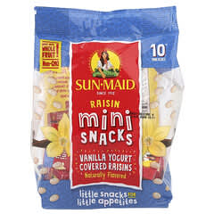 ヨーグルト風味レーズン、ミニスナック、バニラ、ミニサイズ10箱、142g
