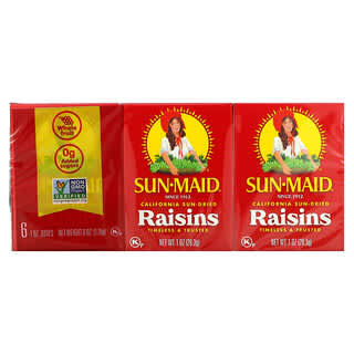 Sun-Maid, Raisins secs de Californie, 6 boîtes, 28,3 g chacune