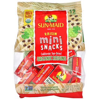 Sun-Maid, Raisin Mini-Snacks, 12 Boxes, 0.5 oz Each