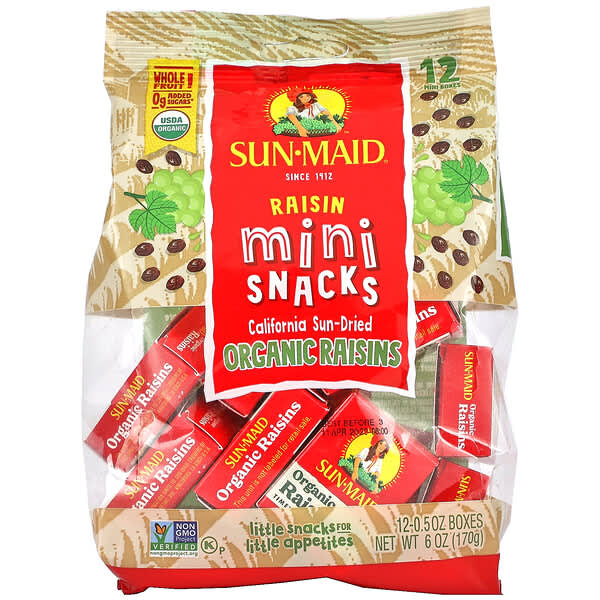 Sun-Maid, Rosinen-Mini-Snacks, 12 Boxen, je 0,5 oz.