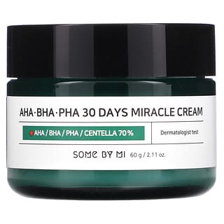 Some By Mi, AHA.（アルファヒドロキシ酸）BHA.（ベータヒドロキシ酸）PHA（ポリヒドロキシ酸）30日間ミラクルクリーム、60g（2.11オンス）