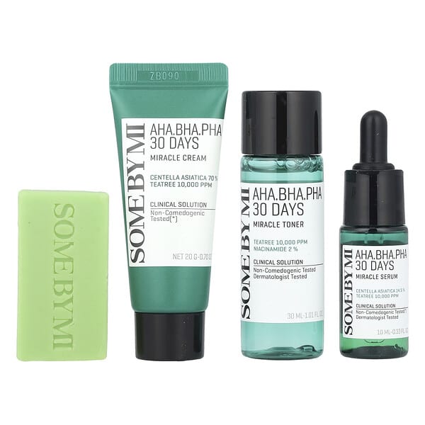 SOME BY MI, AHA.BHA.PHA 30 Days Miracle Starter Kit Edition, 4 Piece Kit