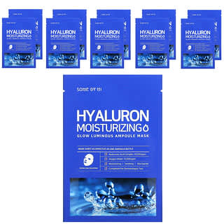 SOME BY MI, Hyaluron Moisturizing, увлажняющая тканевая маска с гиалуроновой кислотой для сияния кожи, 10 шт. по 25 г  